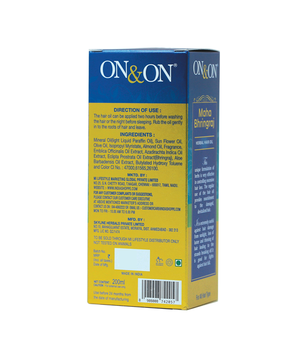 ON&ON Maha Bhringraj Herbal Hair Oil (200ml) image 2