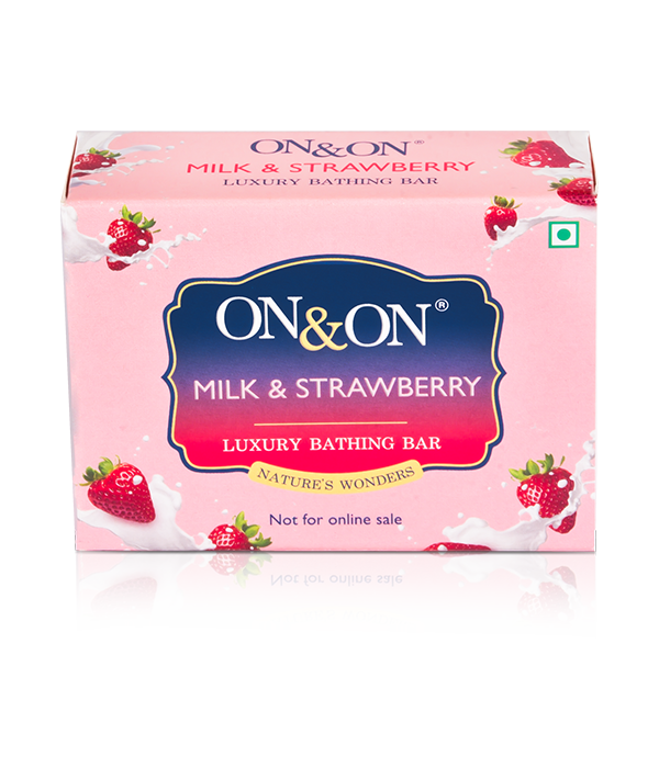 On & On Milk & Strawberry Luxury Bathing Bar 75 Gms
