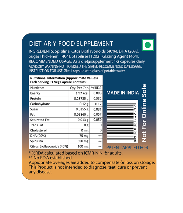 ON&ON Spirulina Gold (60 Capsules) image 3