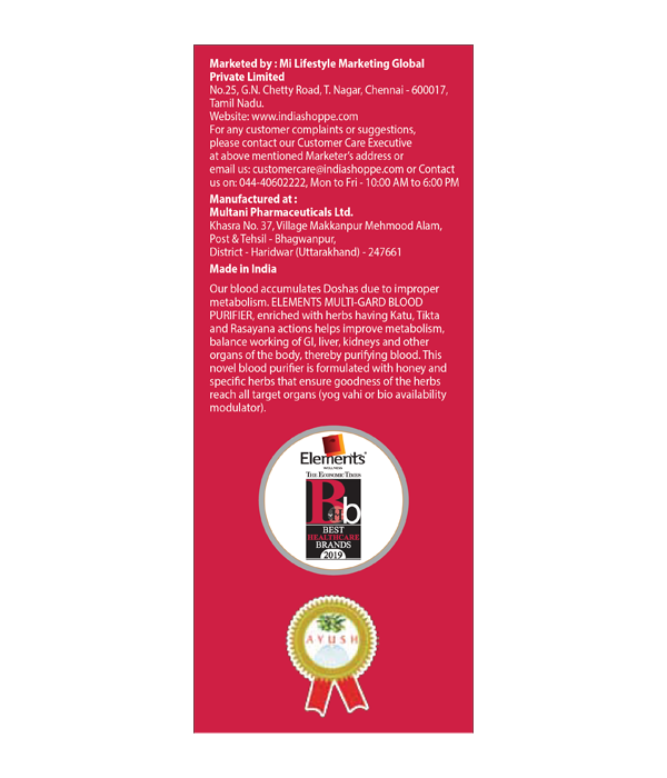 Elements Wellness Multi-Gard Blood Purifier (200ml) image 2