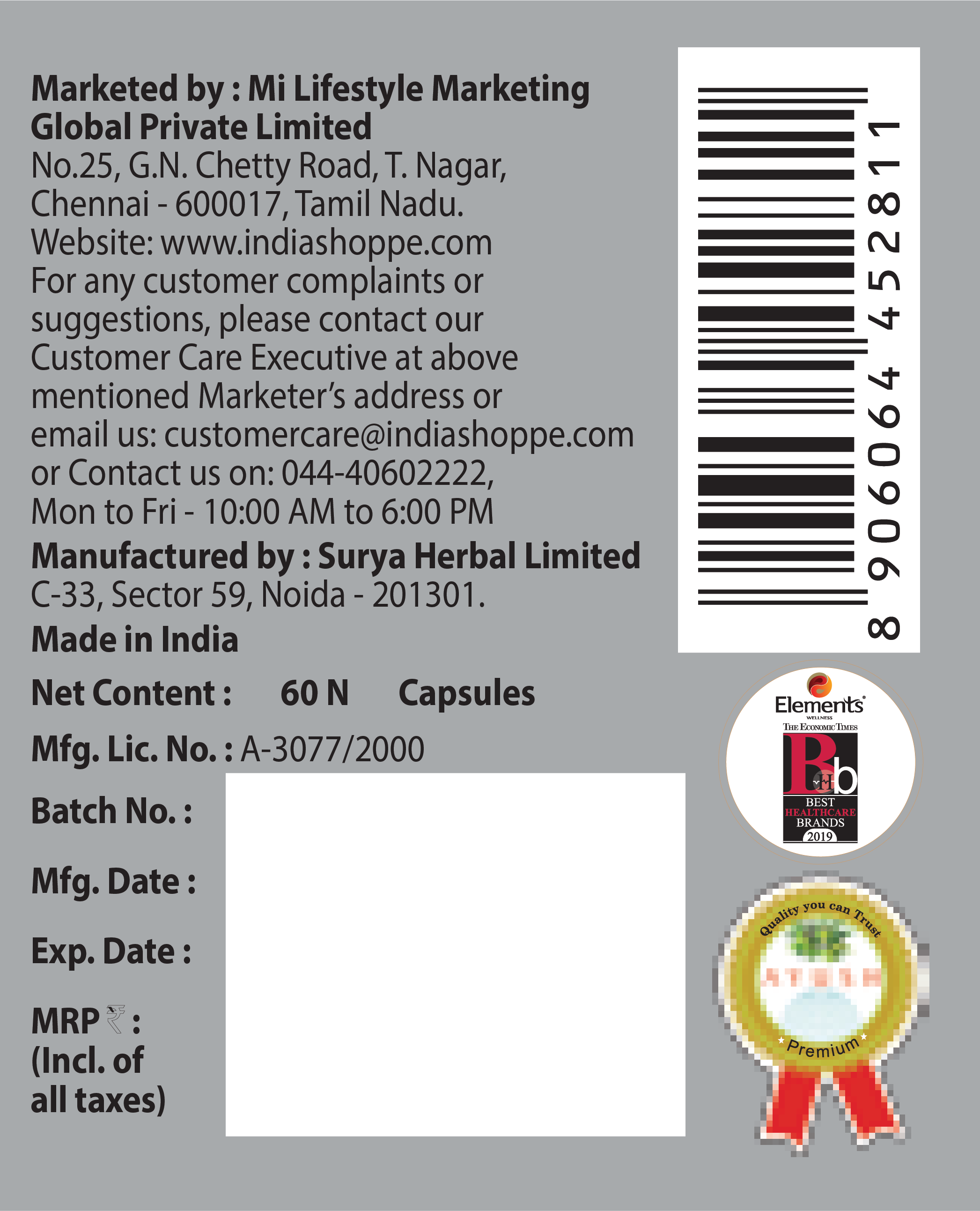 Elements Wellness Immuno-3 Plus (60 Capsules) image 3