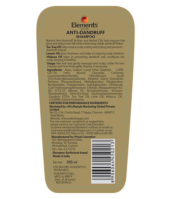 Elements Wellness Anti-Dandruff Shampoo (200ml) image 2