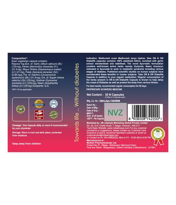 ON&ON Diabalife (30 Capsules) image 2