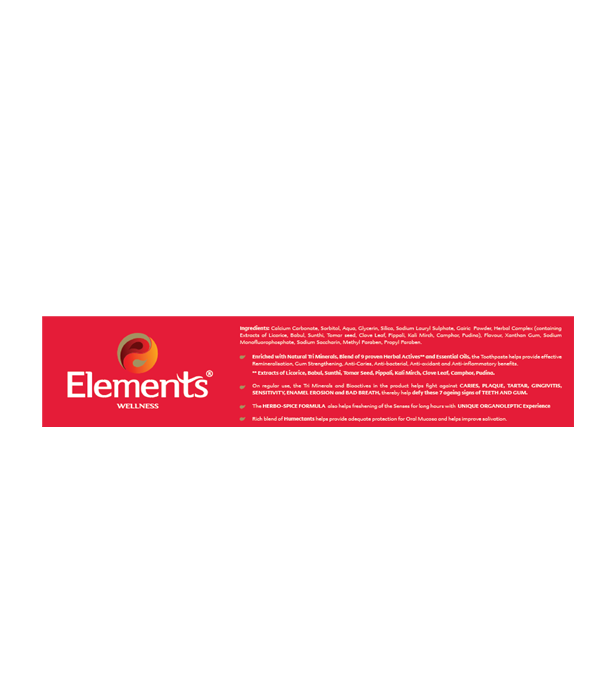 Elements Wellness Red Herbal Toothpaste (150g) image 3