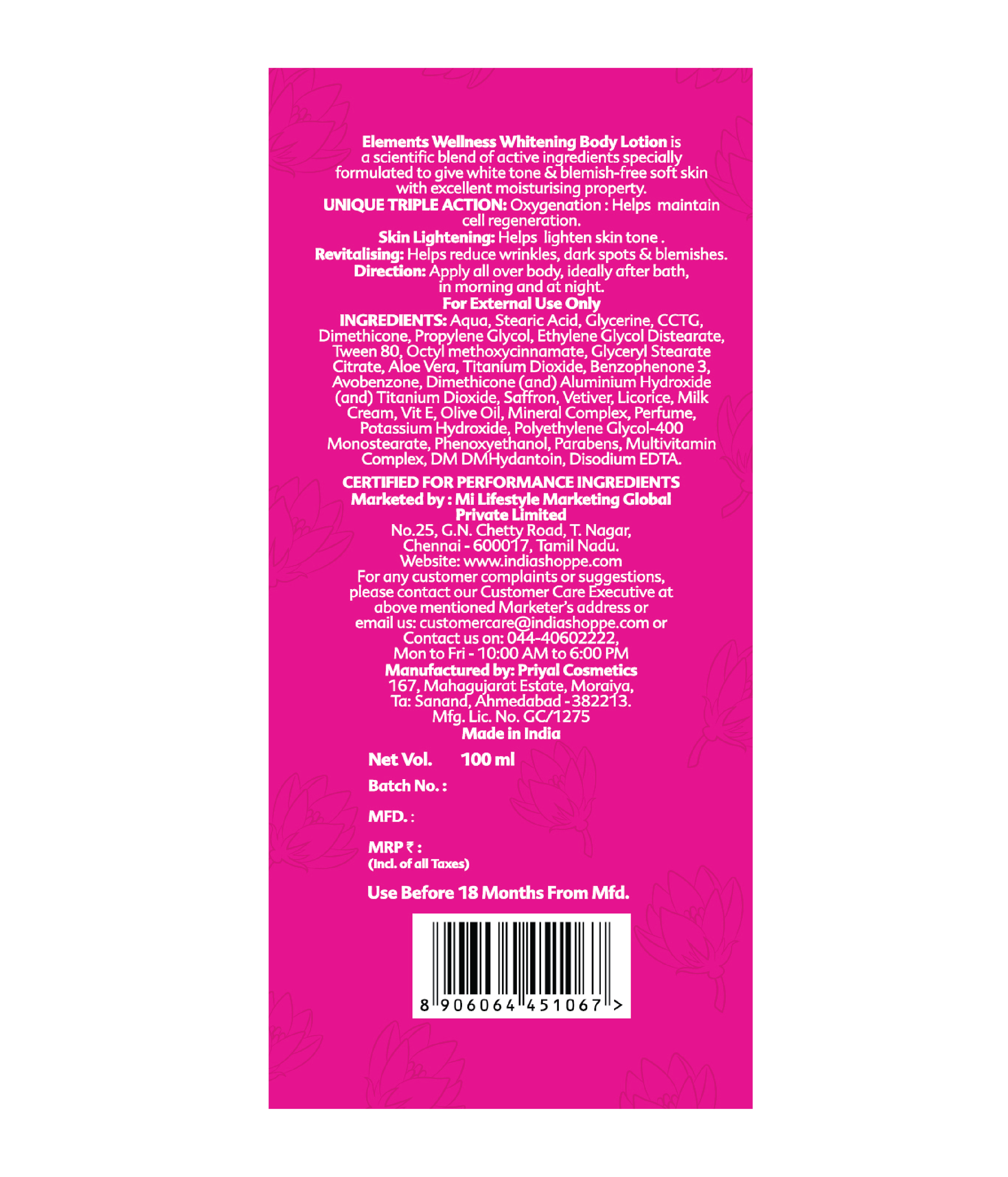 Elements Wellness Whitening Body Lotion (100ml) image 2