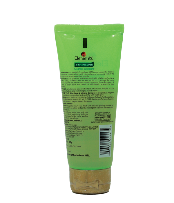 Elements Wellness 3-in-1 Face Wash (60g) image 3