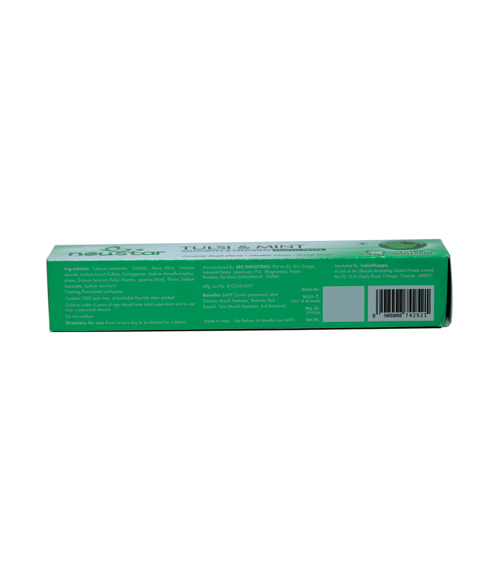 Neustar Tulsi & Mint Toothpaste (100g) image 3