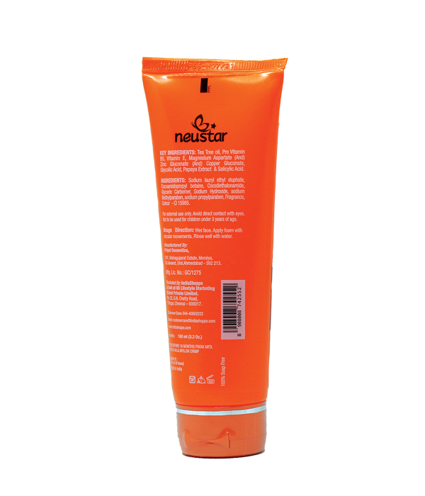 Neustar Papaya Face Wash (100ml) image 2