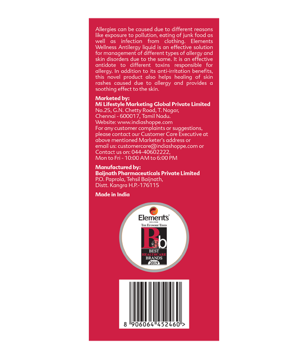 Elements Wellness Antilergy Liquid (200ml) image 3