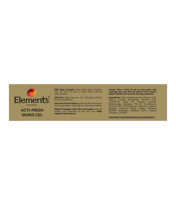 Elements Wellness Acti-Fresh Shave Gel (80g) image 2