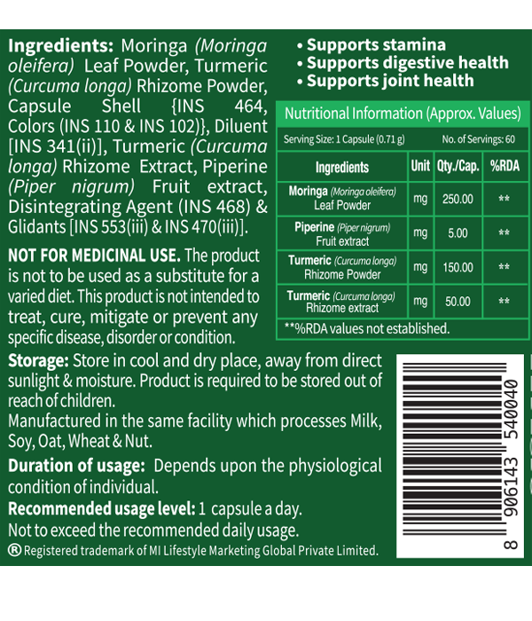 ON&ON Moringa (60 Capsules) image 2