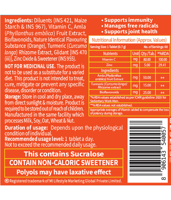 ON&ON Vitamin C (90 Chewable Tablets) image 2