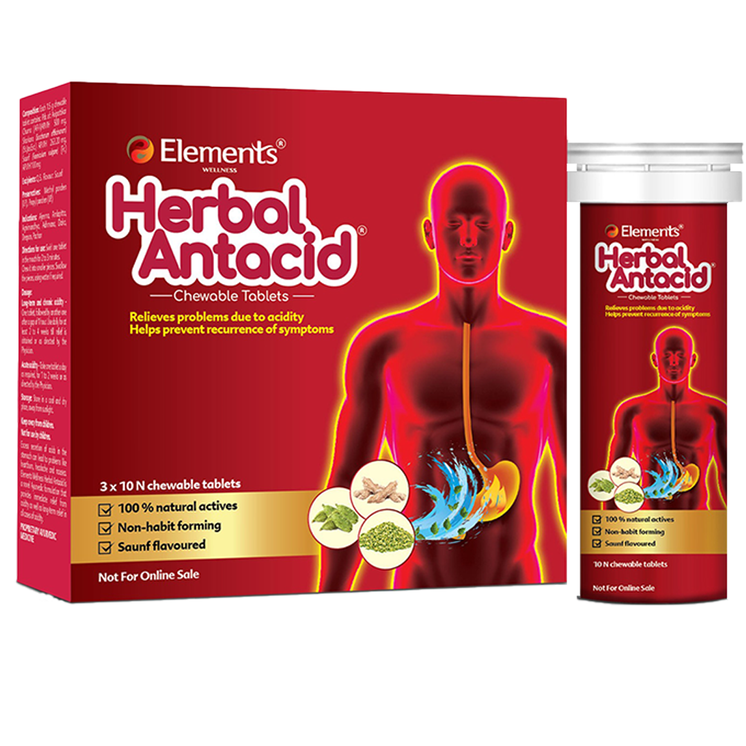 Elements Wellness Herbal Antacid 3x10n Chewable Tablets image 2