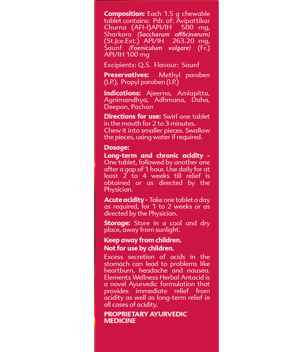 Elements Wellness Herbal Antacid 3x10n Chewable Tablets image 4