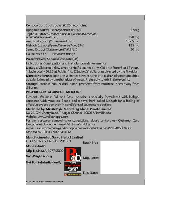 Elements Wellness Full And Easy Powder (10 Sachets) image 2