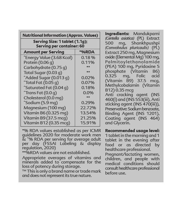 Elements Wellness Nerv Energy (60 Tablets) image 2