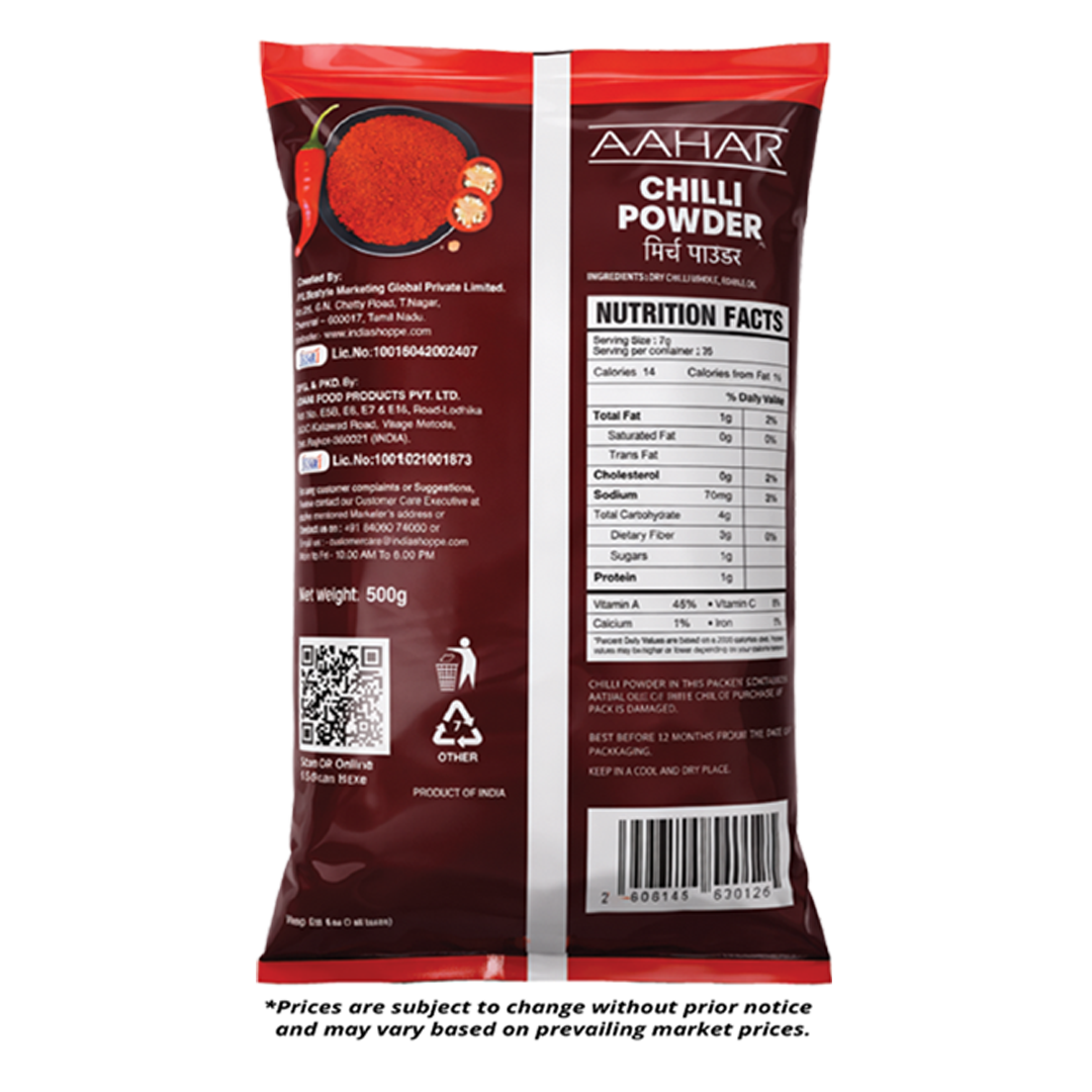 Aahar Chilli Powder (500g) image 2