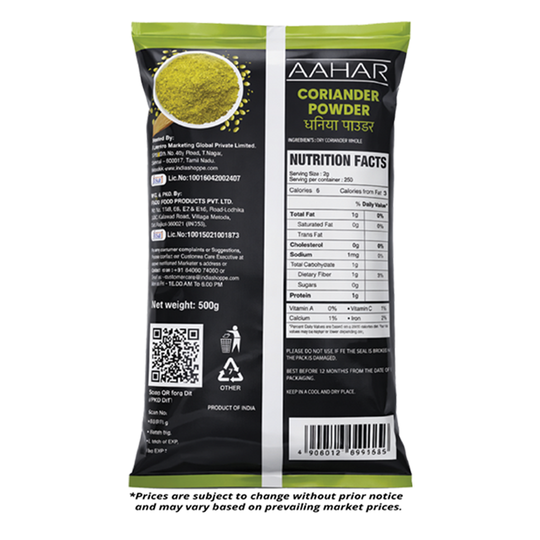 Aahar Coriander Powder (500g) image 2
